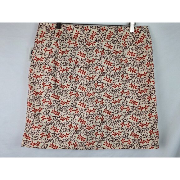 GAP Women's Skirt Size 16 Pink Floral Pencil Side Slits Pockets Skirt - Picture 6 of 9